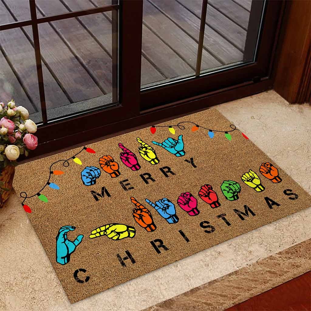 American Sign Languag Merry christmas doormat – LIMITED EDITION
