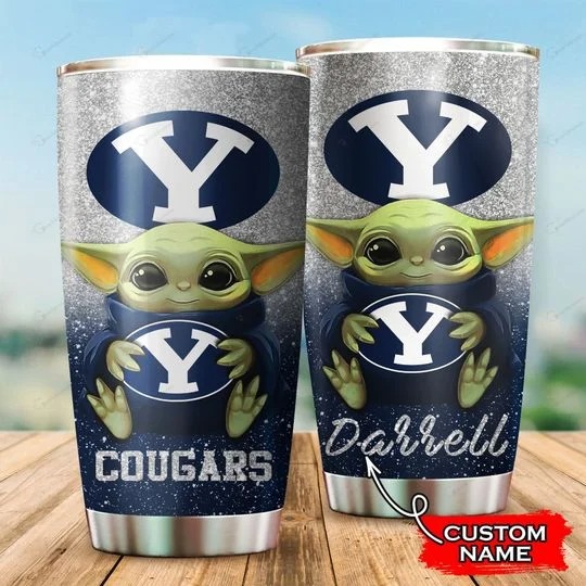 BYU Cougars Baby Yoda Custom Name Tumbler – LIMITED EDITION
