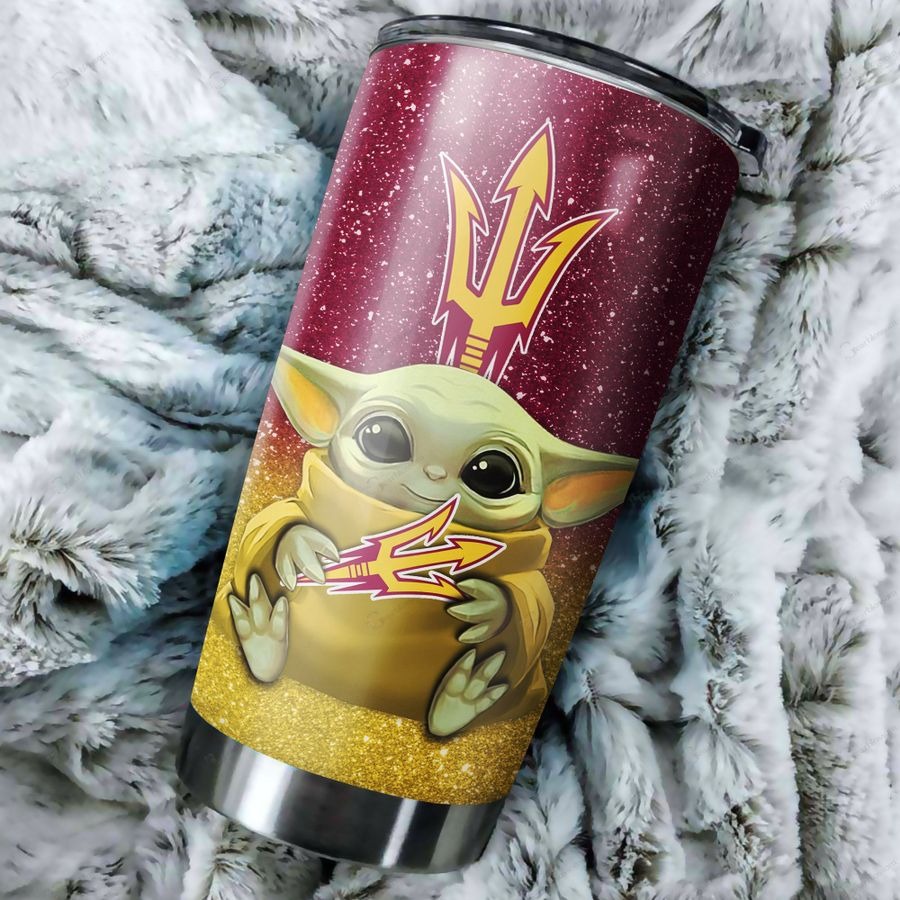 Baby Yoda Arizona State Sun Devils Tumbler 1