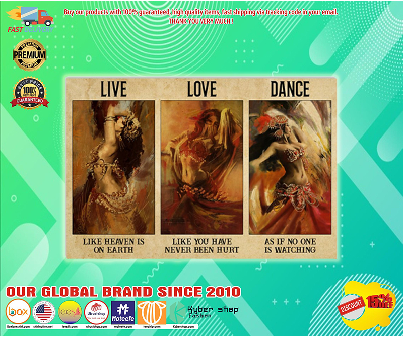 Belly dancer live love dance poster