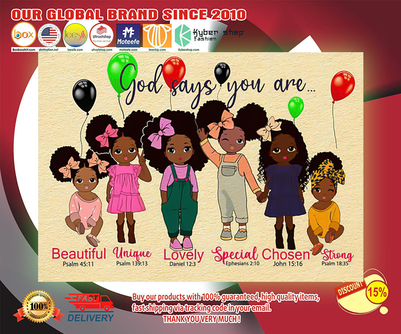 Black child God says you are poster 3