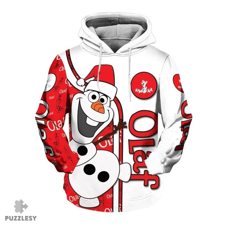Cartoon Olaf christmas 3D hoodie3