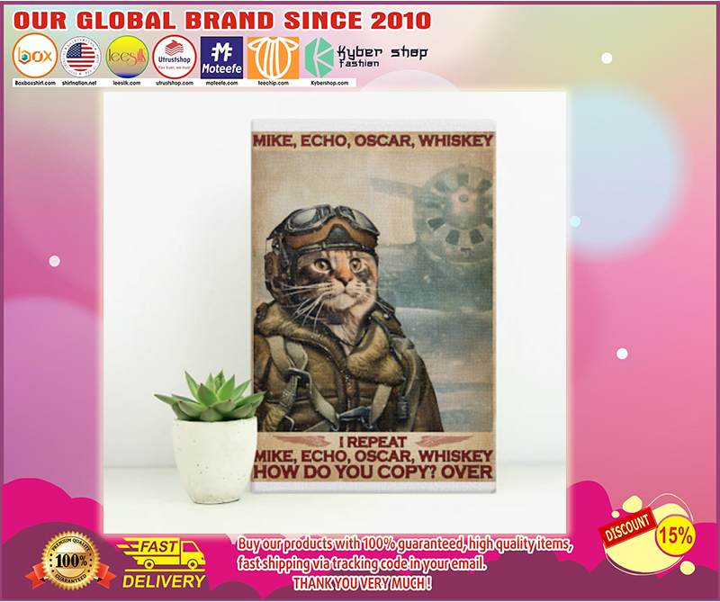 Cat I repeat mike echo oscar whiskey how do you copy over poster