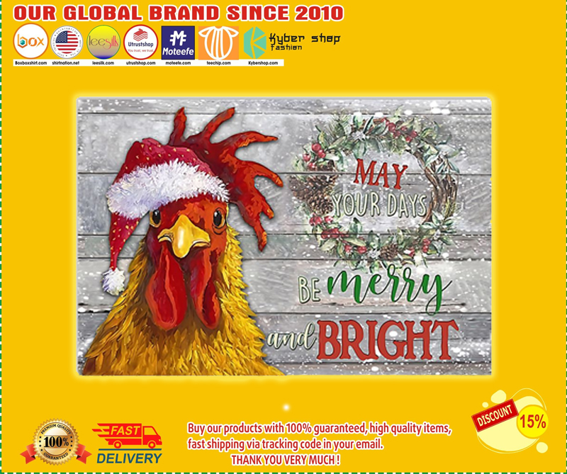 Chicken may your days be merry and bright poster