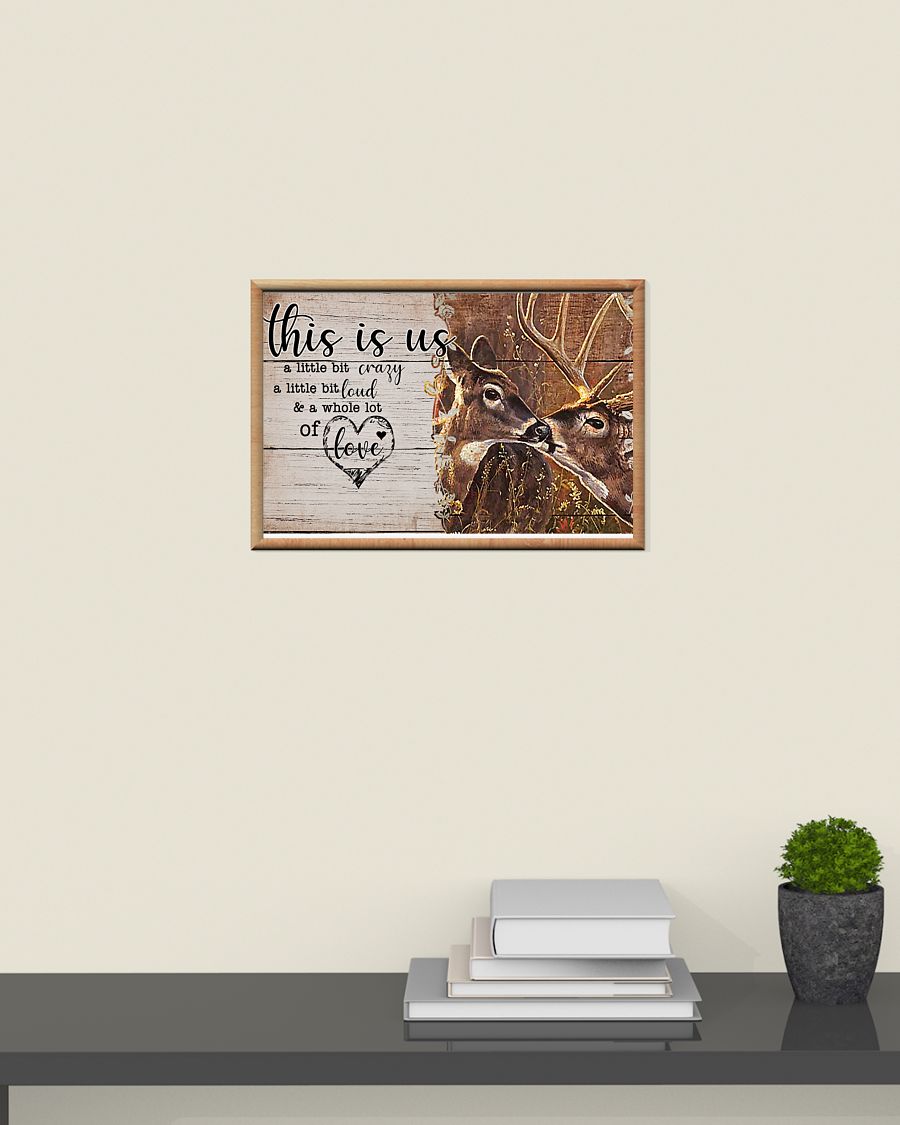 Deer this is us a little crazy custom personalized name poster 1