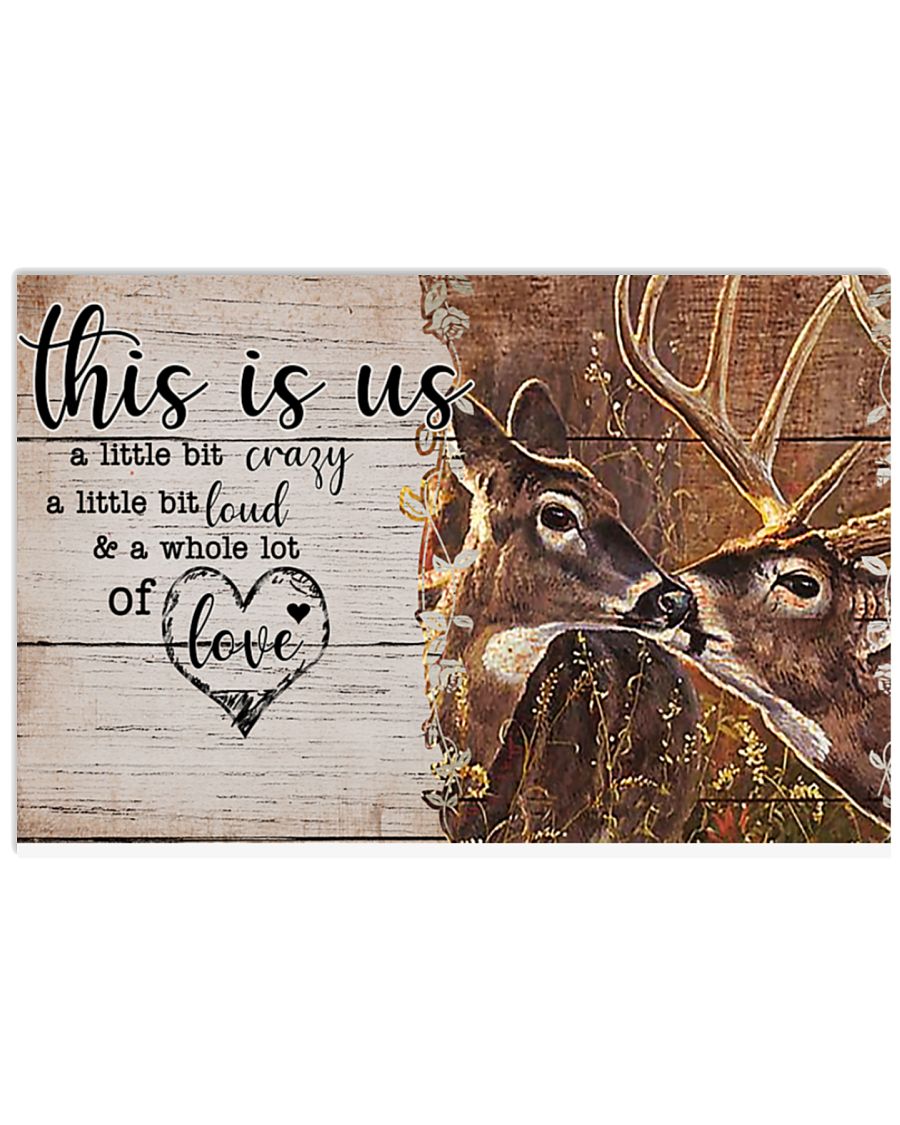 Deer this is us a little crazy custom personalized name poster 4