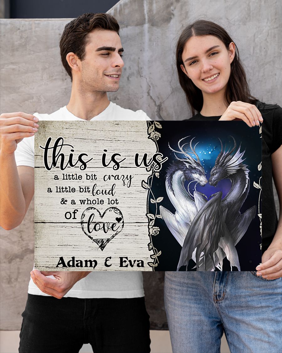 Dragon this is us a little crazy custom personalized name poster 3