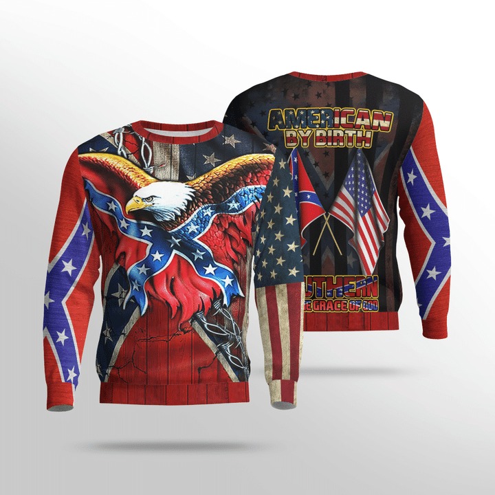 Eagle confederate flag american 3d hoodie1