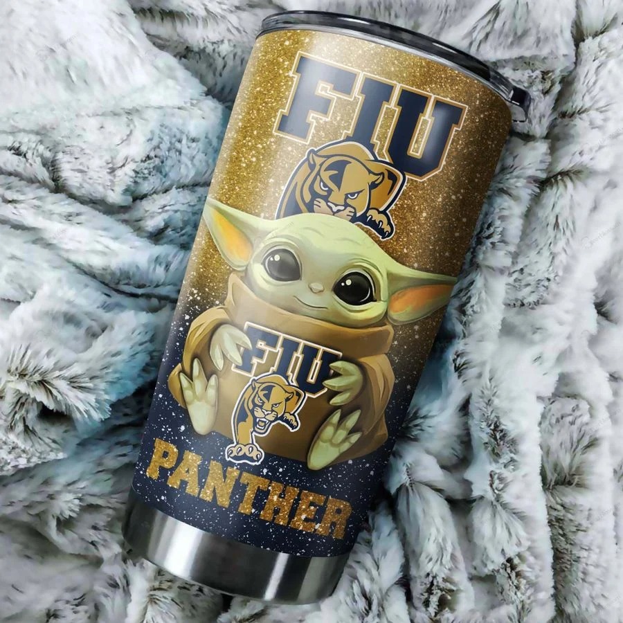 FIU Panthers Baby Yoda Custom Name Tumbler2