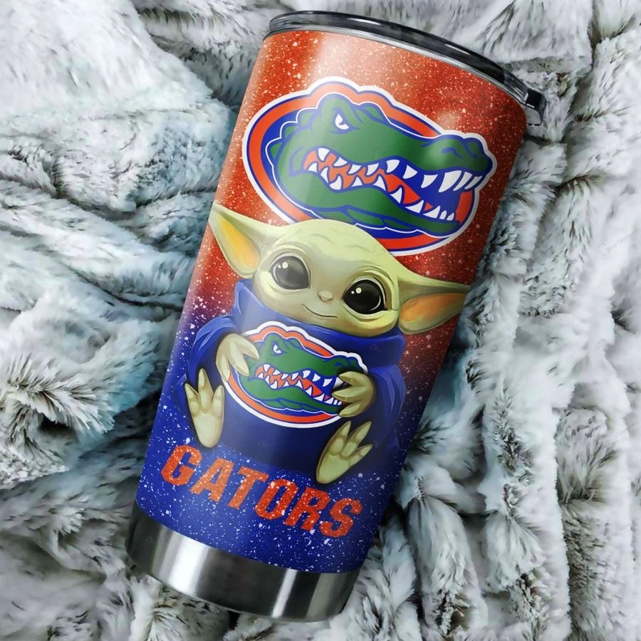 Florida Gators Baby Yoda Custom Name Tumbler2