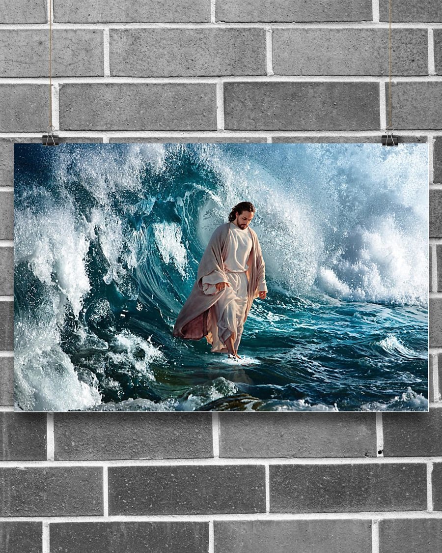 God He walks on water poster 1