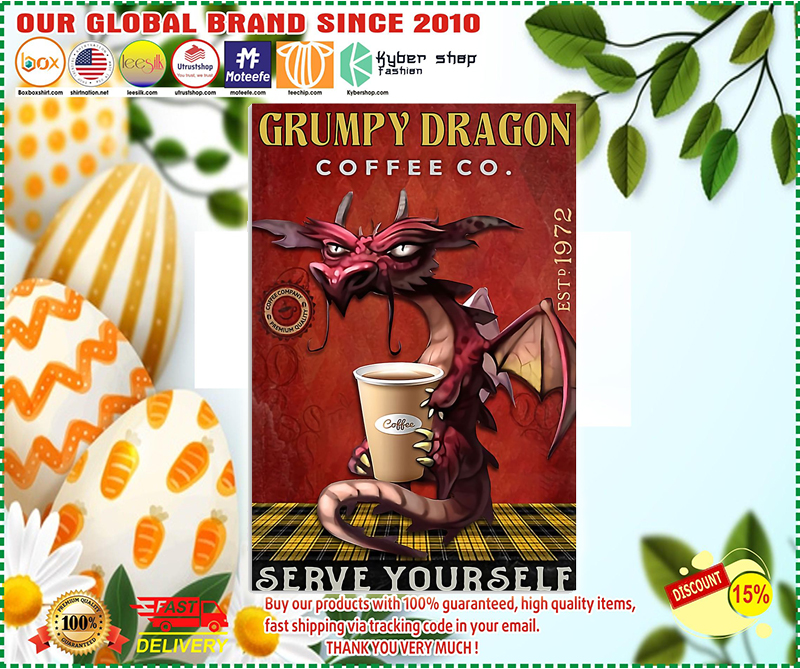 Grumpy dragon coffee co poster