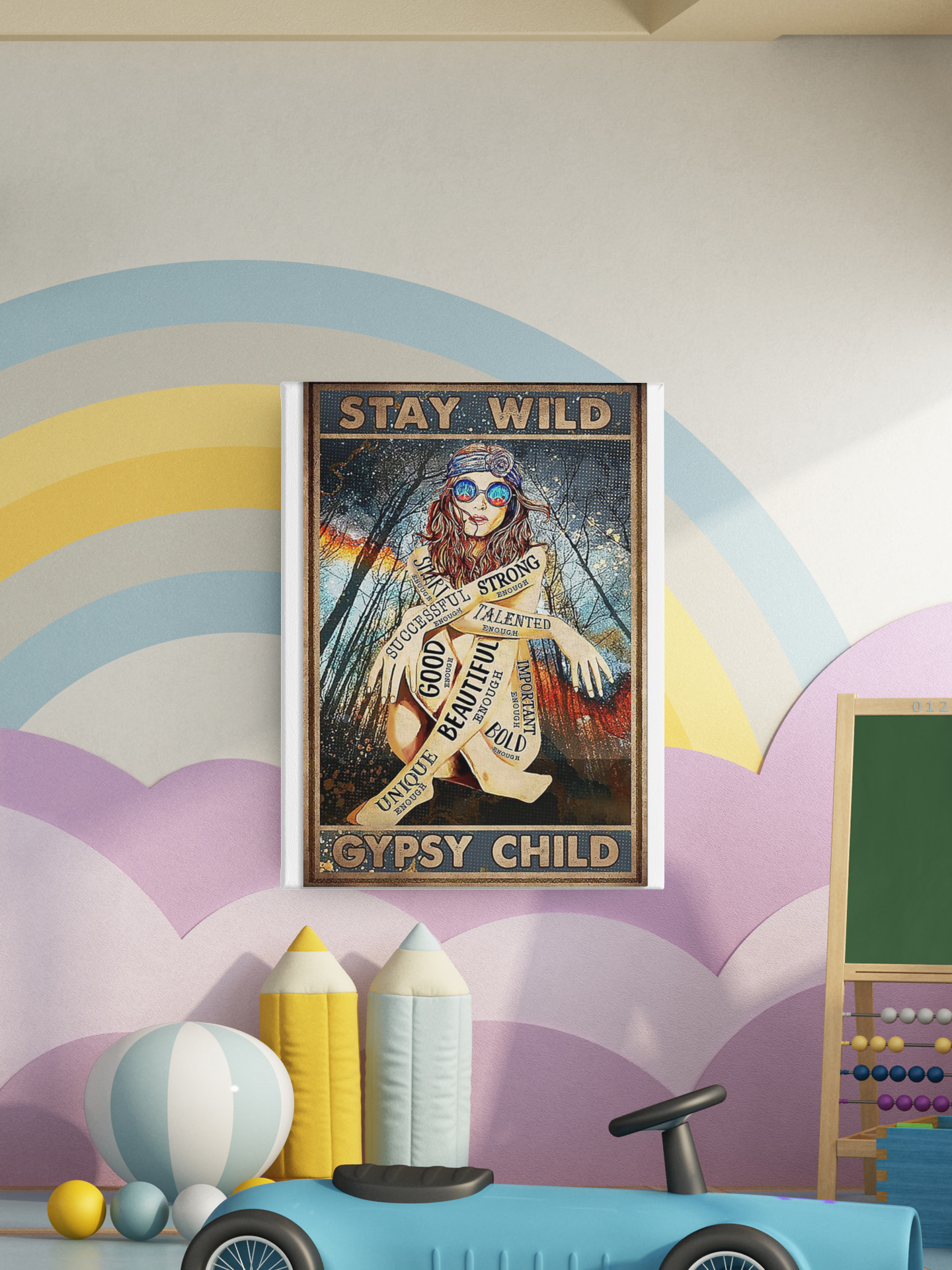Hippie stay wild gypsy child poster 4