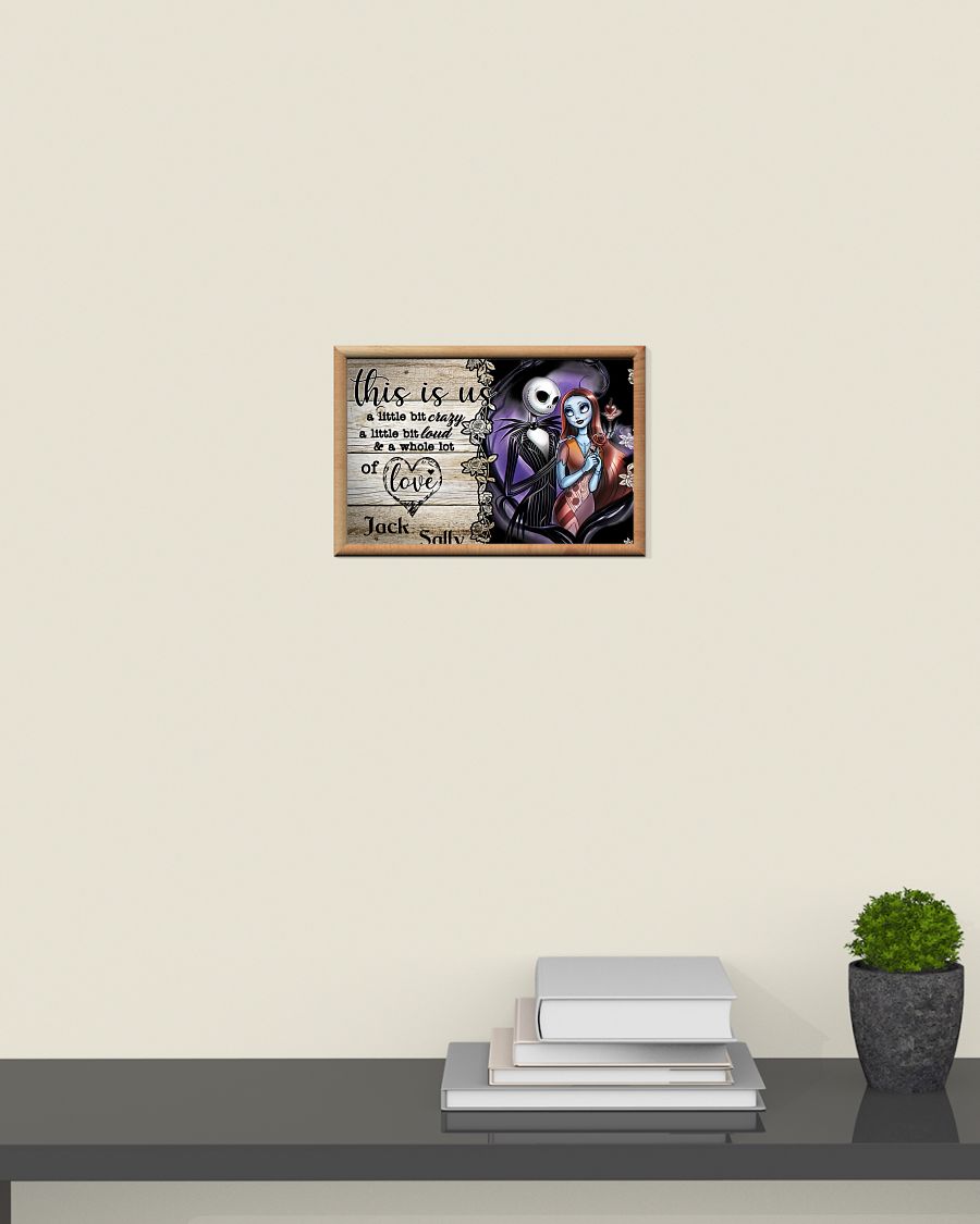 Jack Skellington and Sally this is us a little bit of crazy custom personalized name poster 7