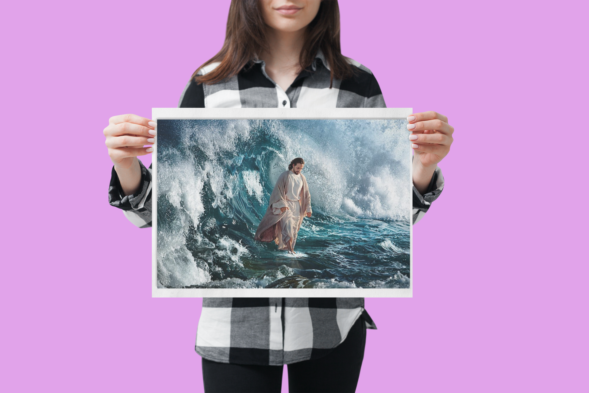 Jesus walking on water poster 1