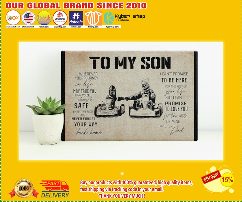 Kart racing to my son poster