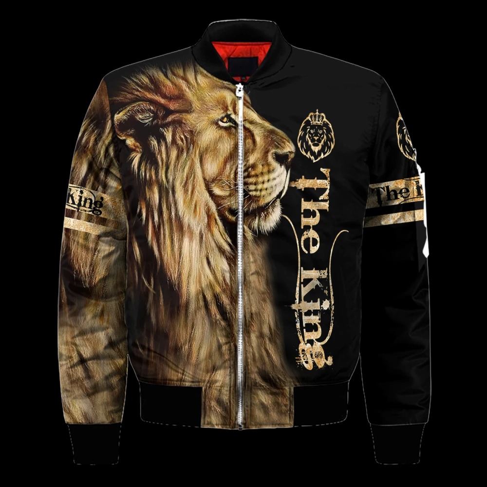King lion 3d all over printed unisex hoodie and shirt 5