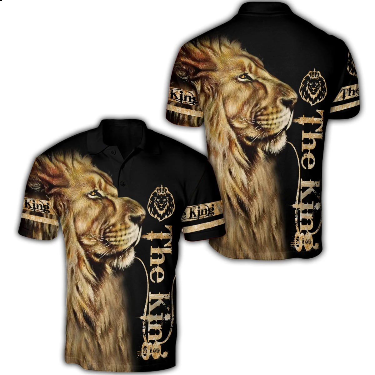 King lion 3d all over printed unisex hoodie and shirt 7