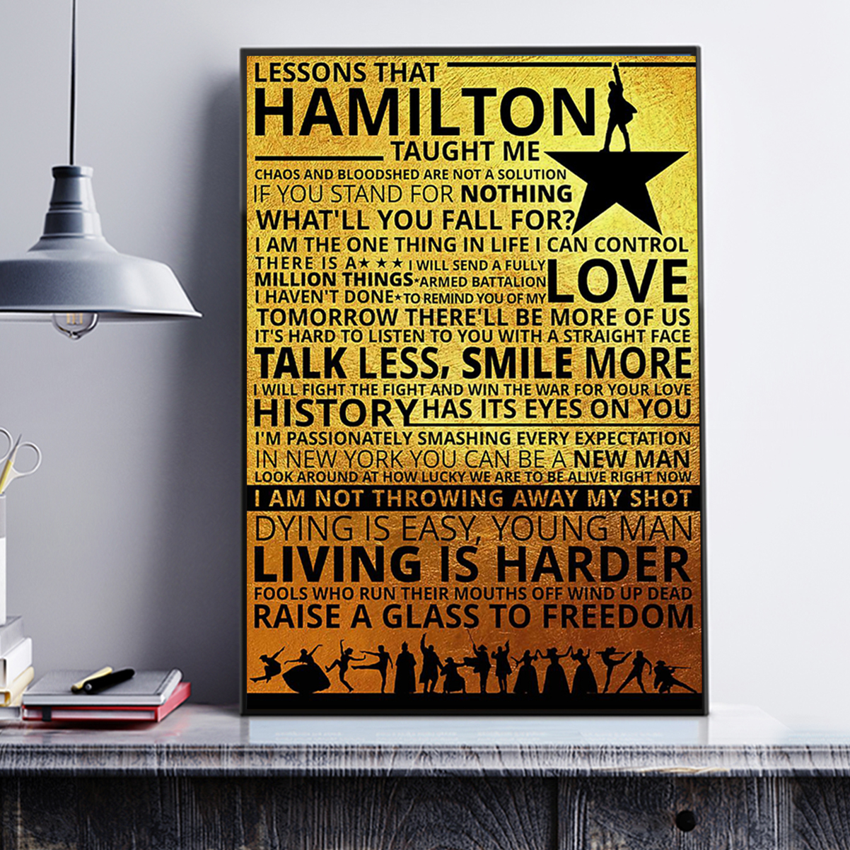 Lessons hamilton taught me poster A2