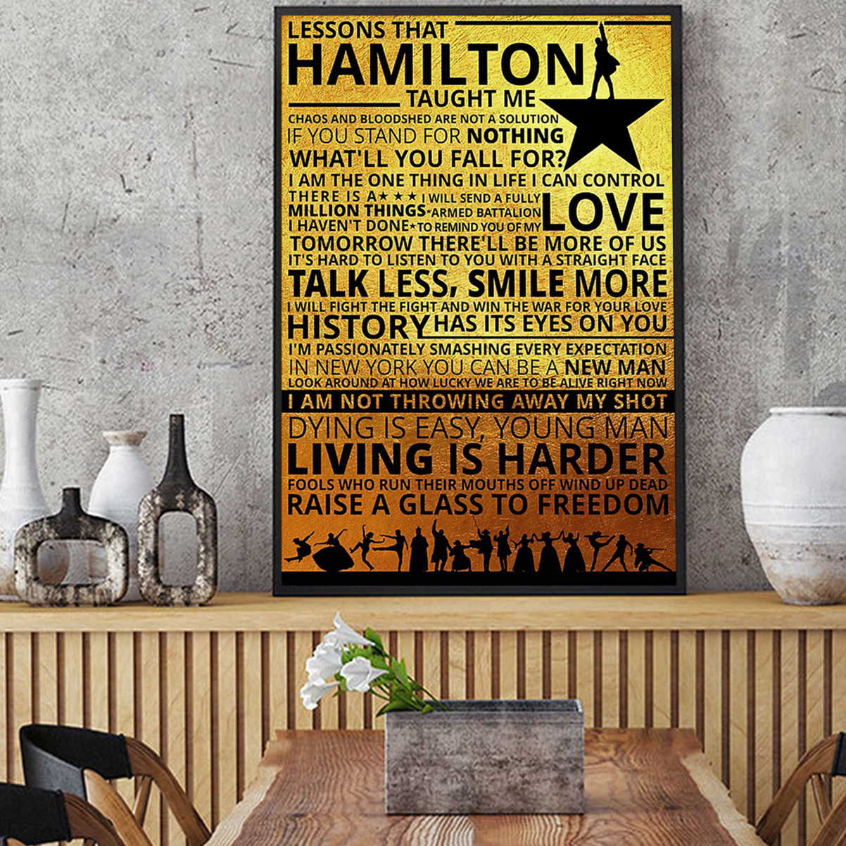 Lessons hamilton taught me poster A3