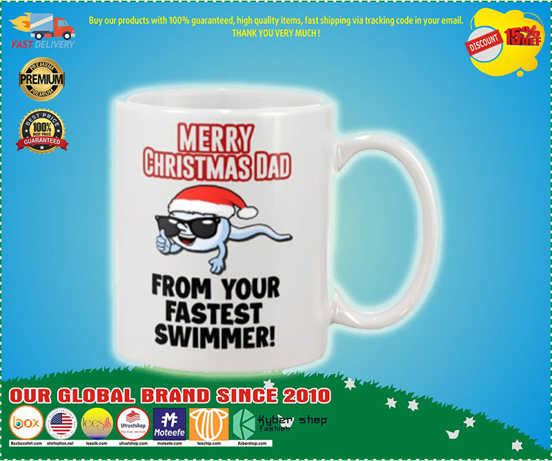 Merry Christmas dad from your fastest swimmer mug 1
