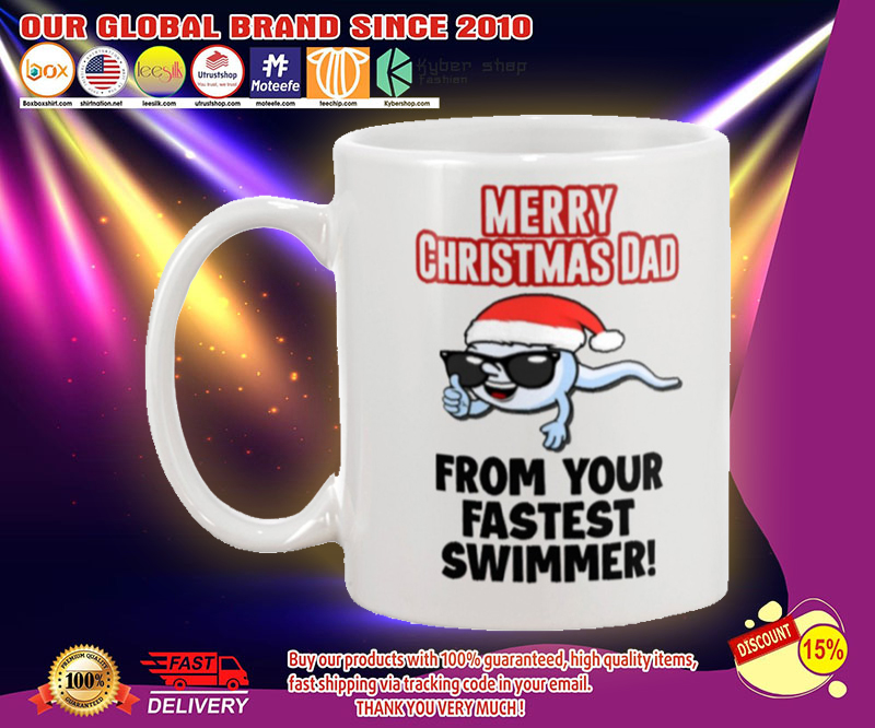 Merry Christmas dad from your fastest swimmer mug 3