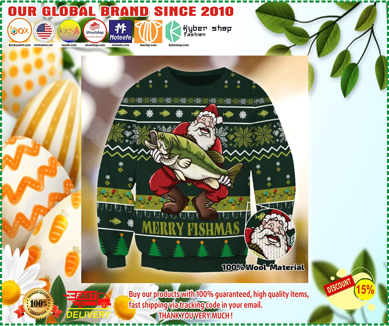 Merry fishmas ugly christmas sweater 1