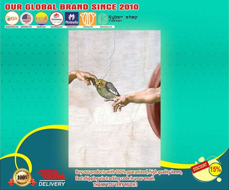 Michelangelo Parrot and hand poster 3