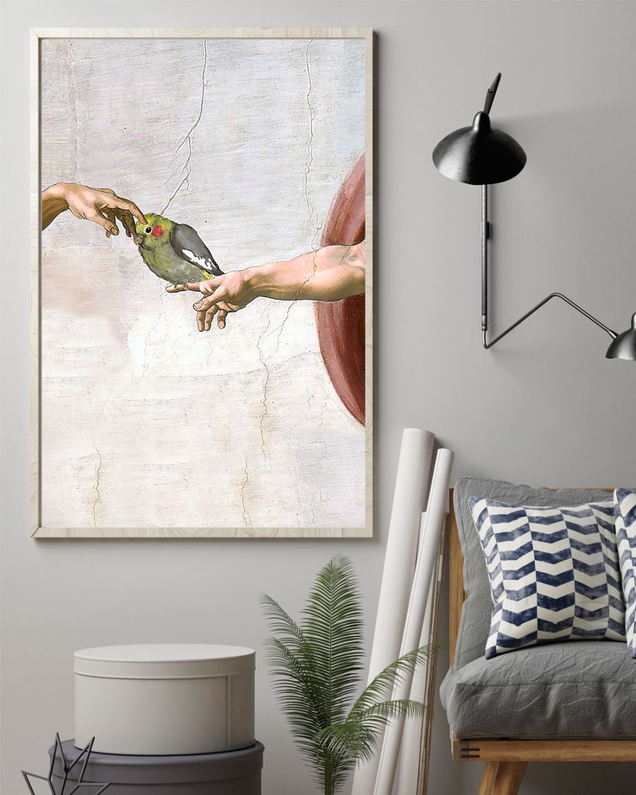 Michelangelo Parrot and hand poster 7