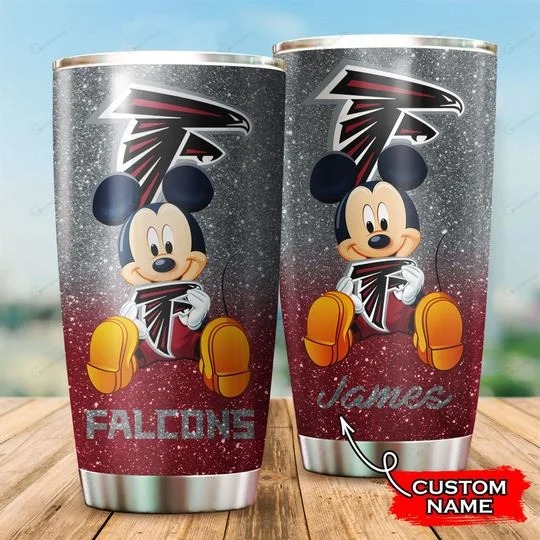 Mickey Mouse Atlanta Falcons custom name Tumbler