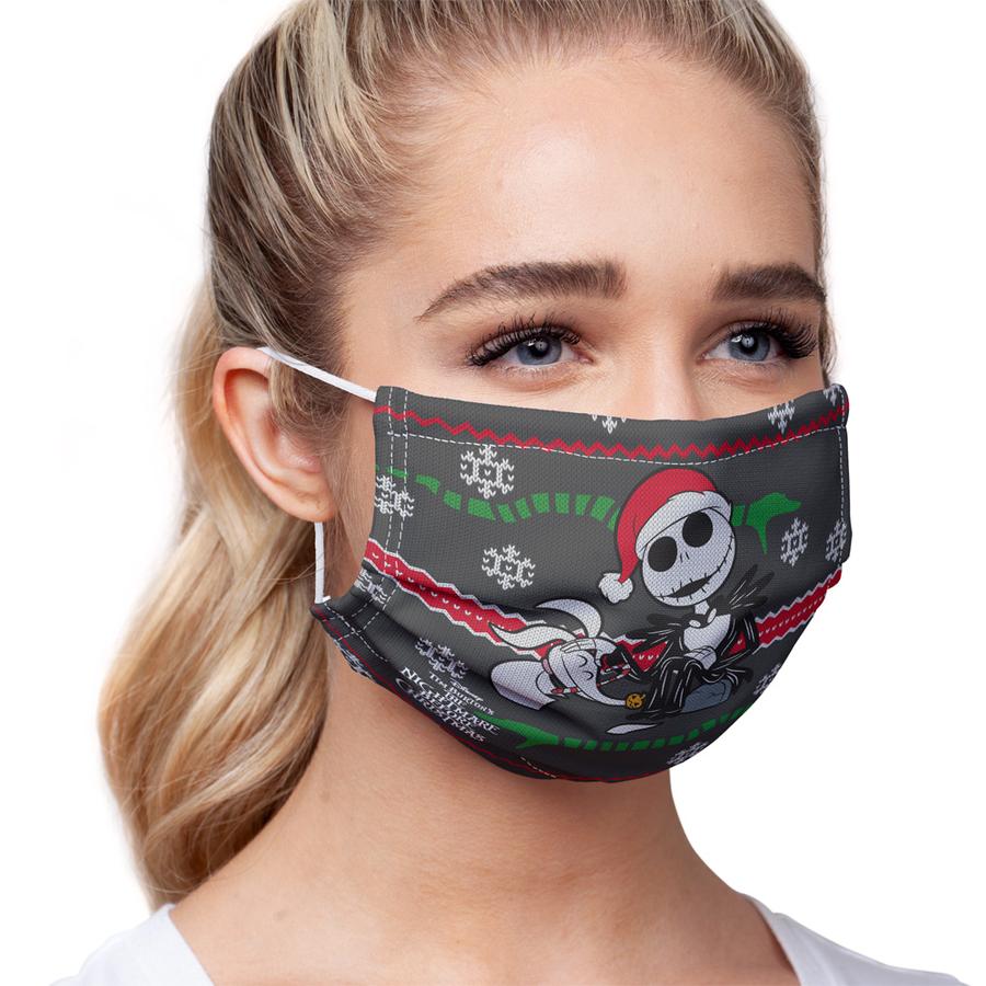 Nightmare before christmas jack and zero face mask