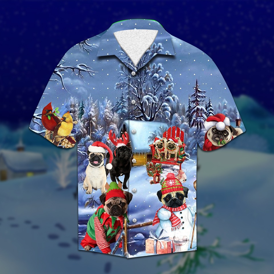 Pugs Christmas Hawaii Shirt