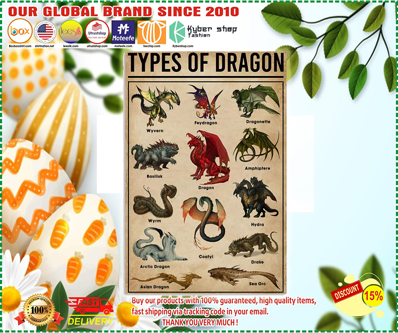 Types of dragon poster