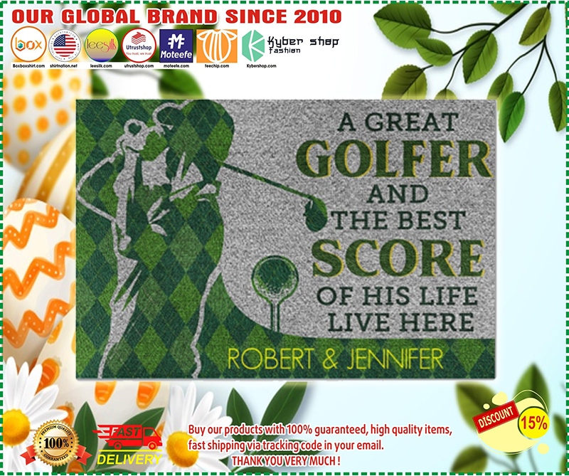 A great golfer and the best score of his life live here doormat