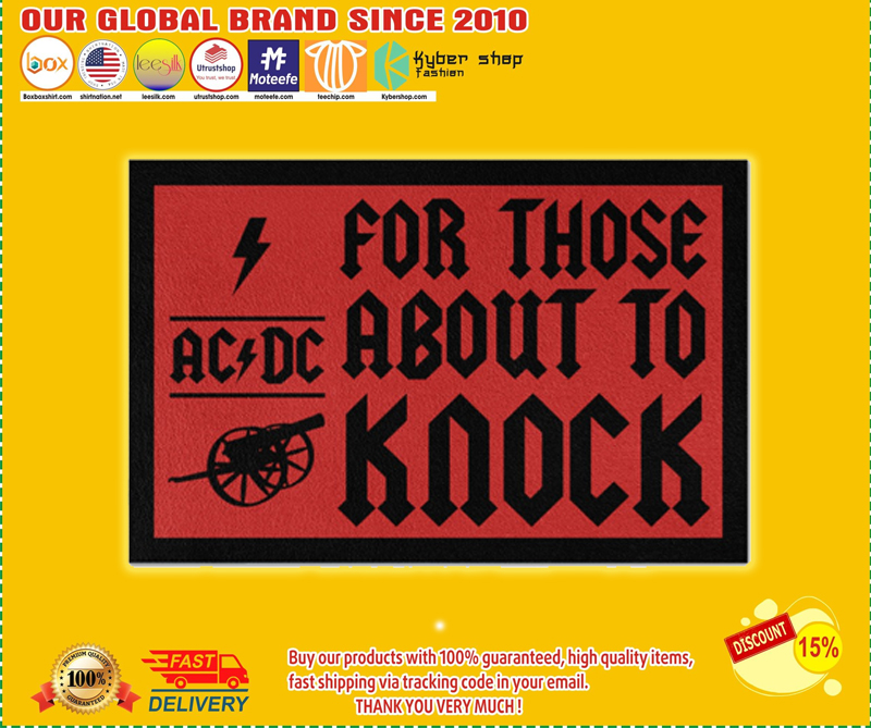 AC DC for those about to knock doormat