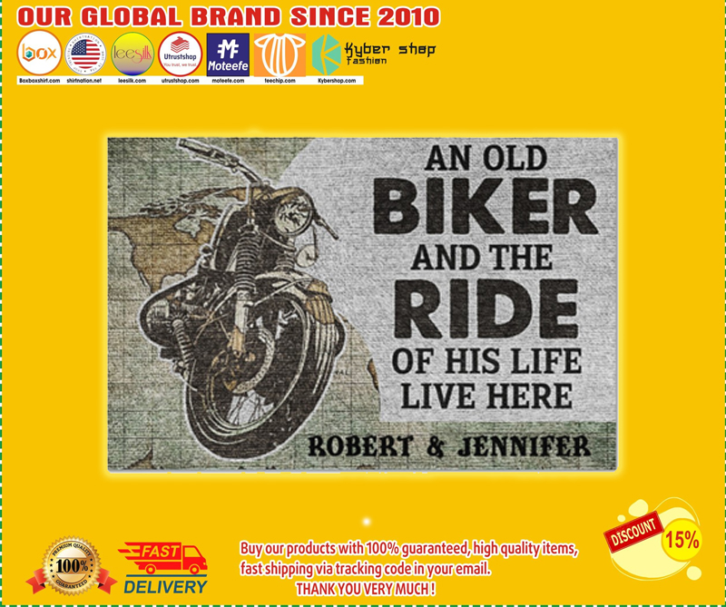 An old biker and the ride of his life live here doormat – LIMITED EDITION BBS