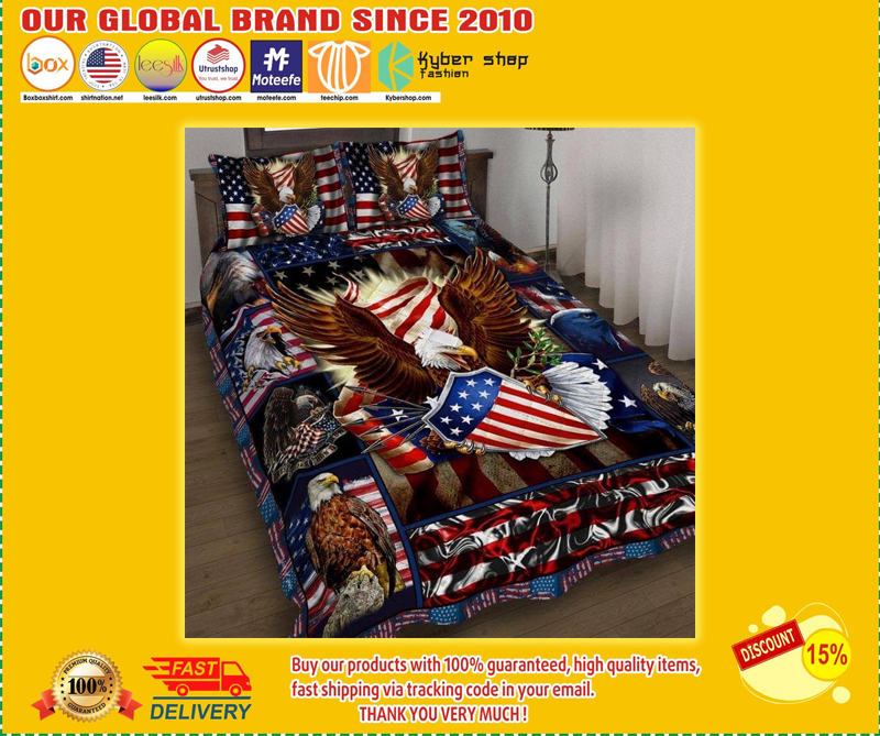 Eagle US flag bedding set