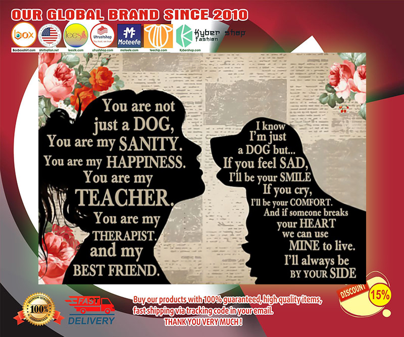 Golden Retriever dog and girl therepist you are not just a dog poster 3