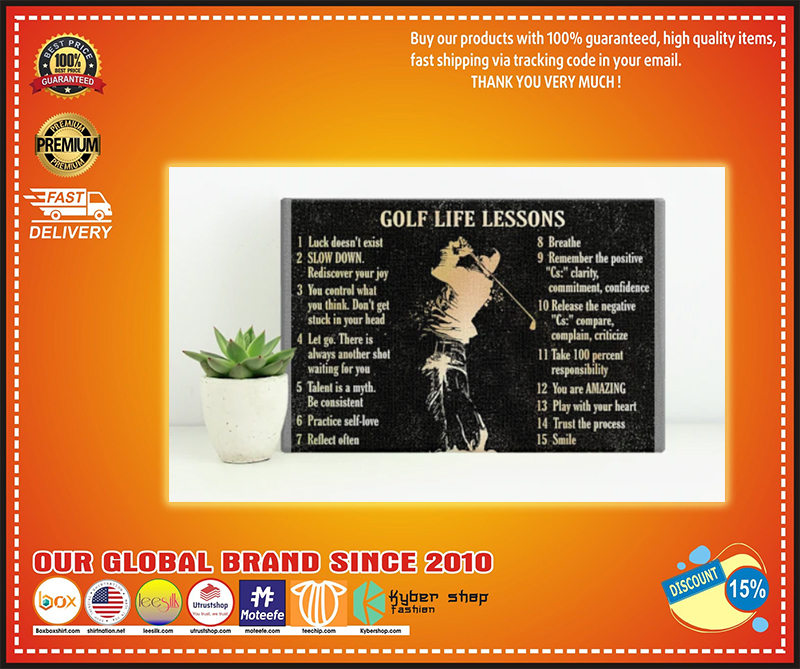 Golf life lessons poster