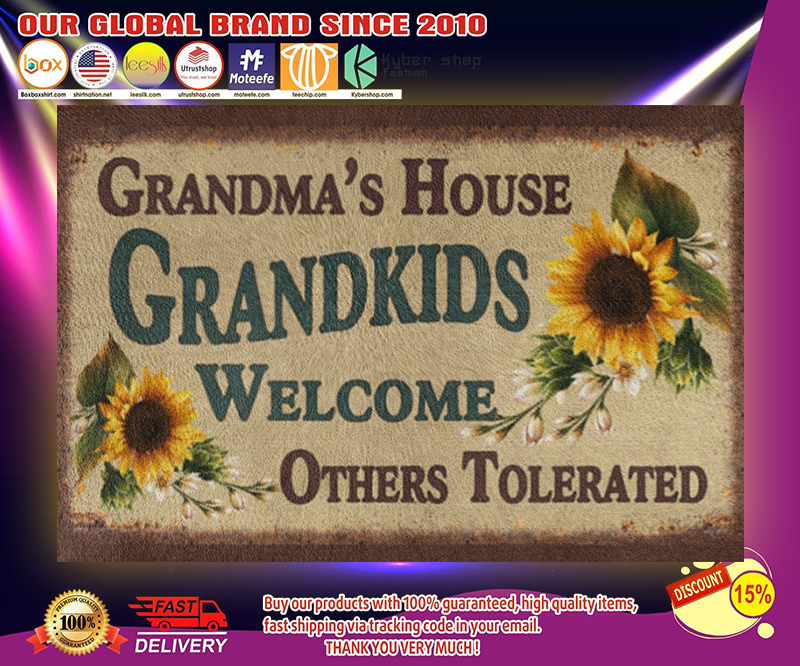 Grandma's house grandkids welcome doormat 3