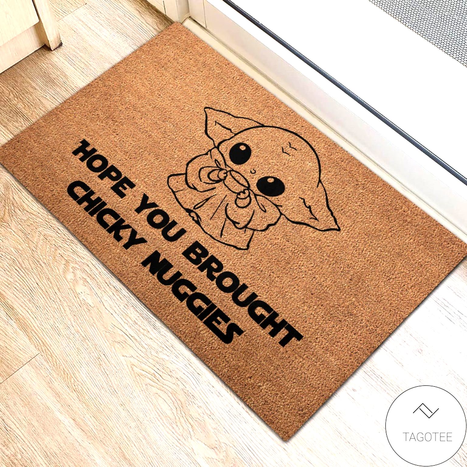 Hope you brought Chicky Nuggies Yoda Welcome Mat | TAGOTEE