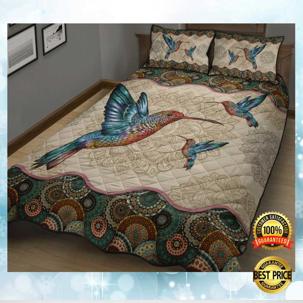 Hummingbird mandala bedding set