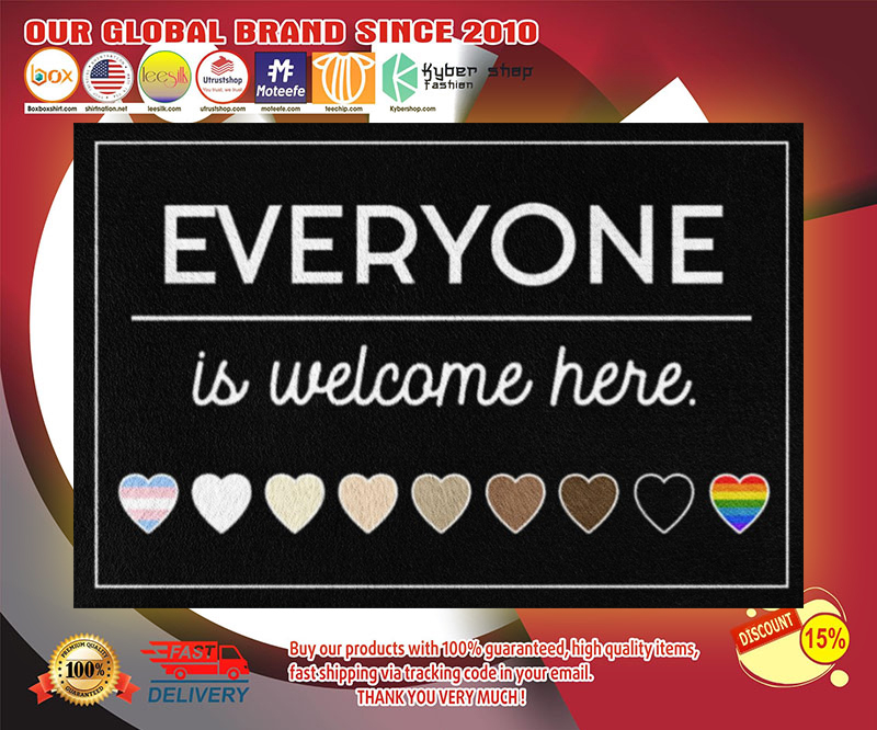 LGBT Everyone is welcome here doormat 3