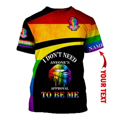LGBT I Dont Need Anyones Approval To Be Me Personalized 3D Hoodie 2