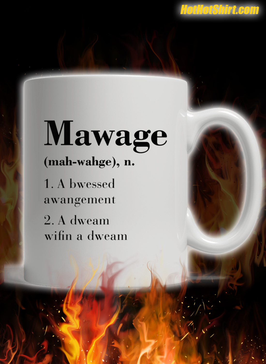 Mawage a bwessed awangement mug