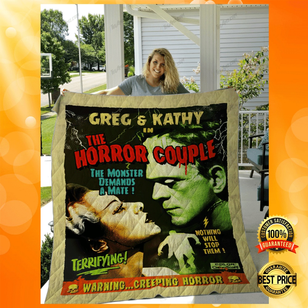 Personalized the horror couple the monster demands a mate blanket1