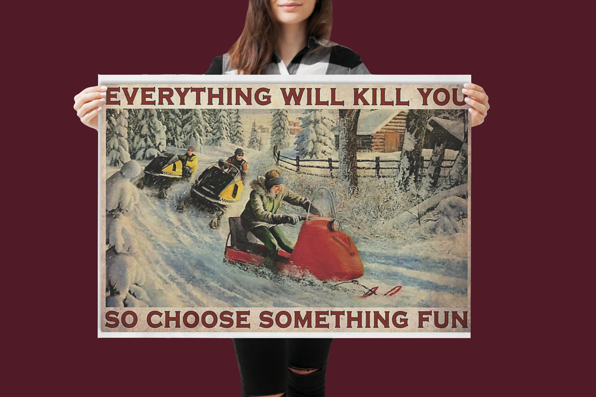 Snowcross everything will kill you so choose something fun poster 3