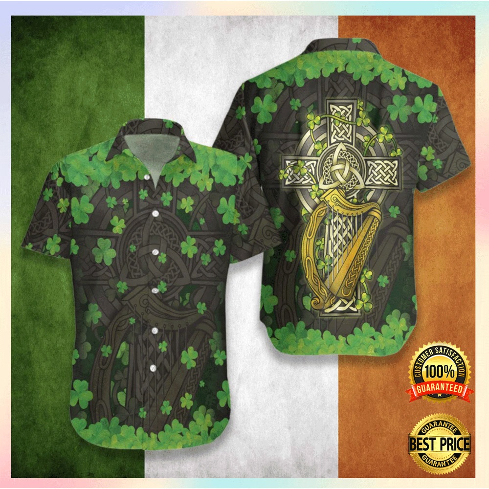 The Celtic Cross Harp Irish hawaiian shirt1