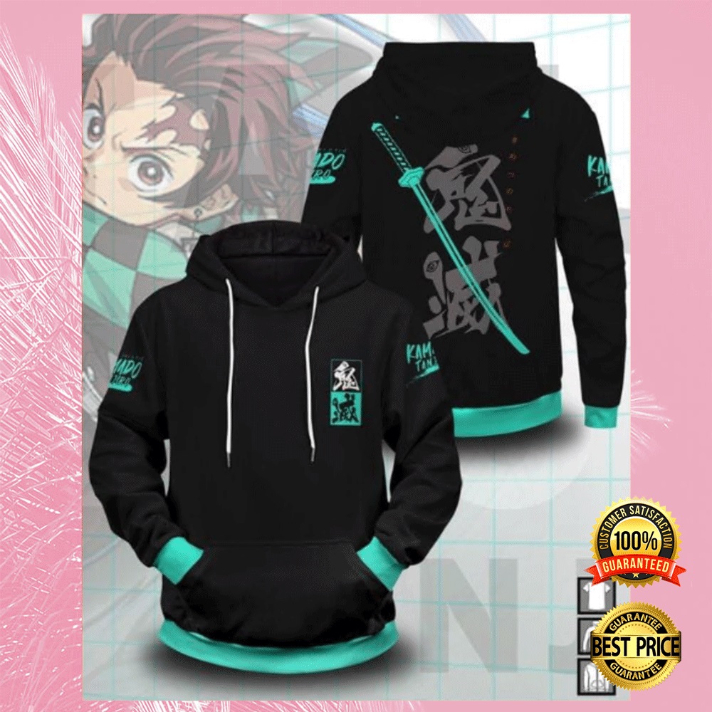 The Tanjirou Style all over printed 3D hoodie2
