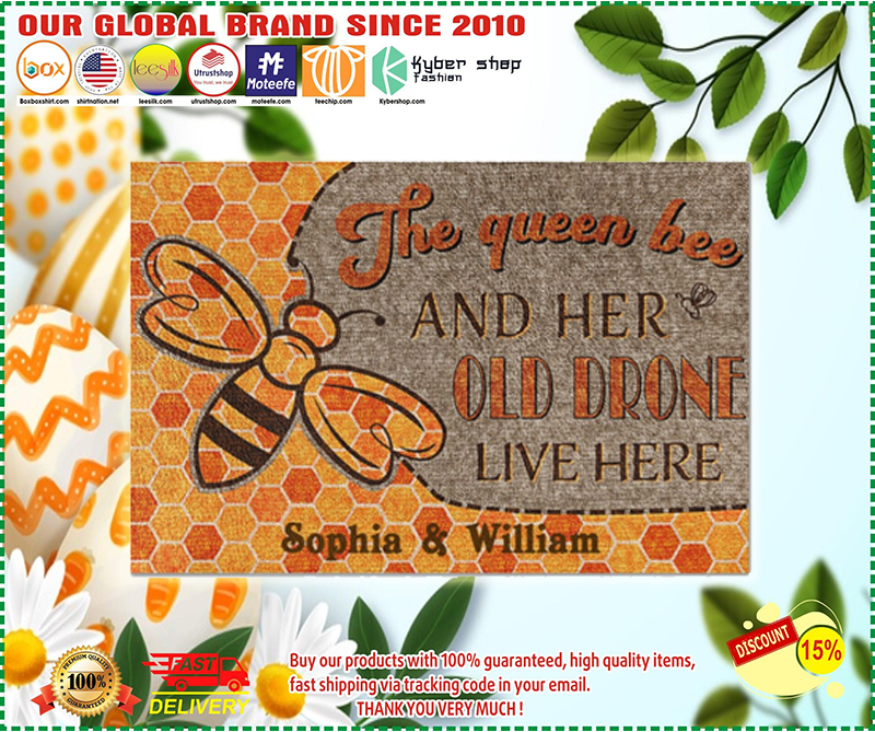 The queen bee and her old drone live here doormat – LIMITED EDITION BBS